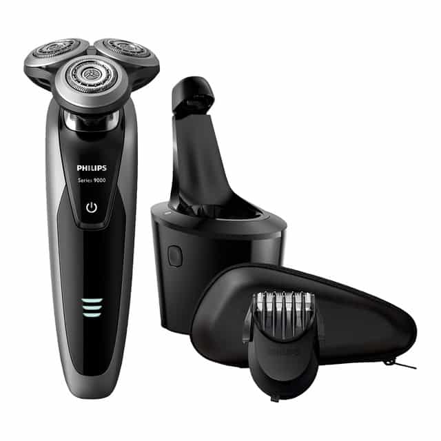 Afeitadora eléctrica Philips serie 9000 uso en seco y húmedo con 3 accesorios