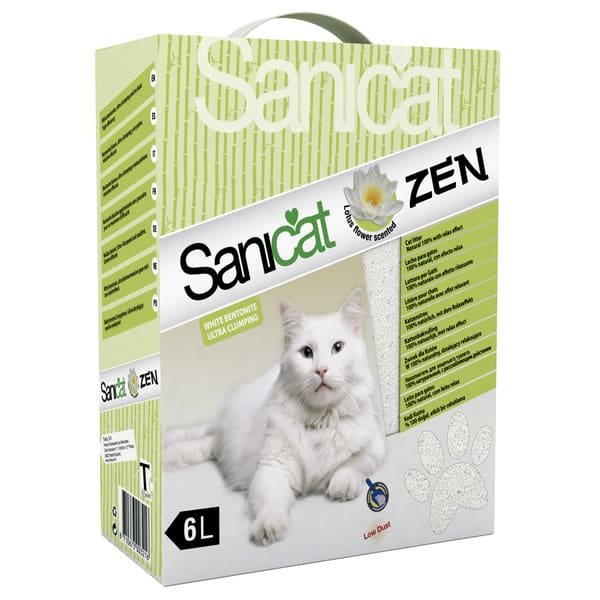 Arena aglomerante Sanicat Zen para gatos 6 L