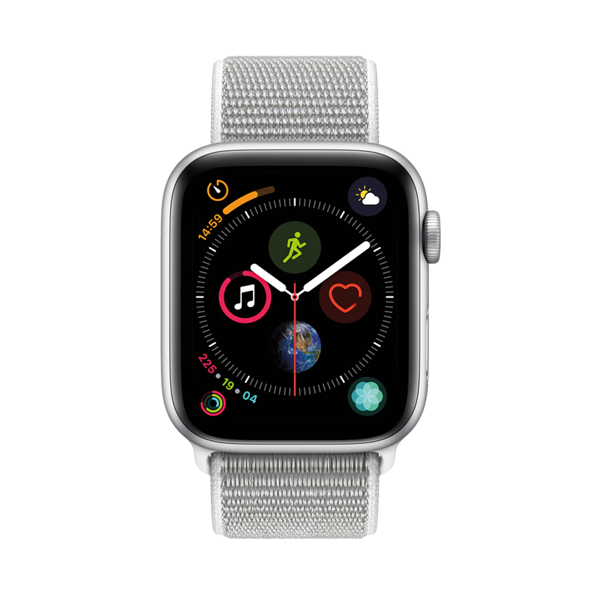 Apple Watch Series 4 GPS + Cellular, 44mm Caja de Aluminio Plata con Correa Deportiva Loop Nácar
