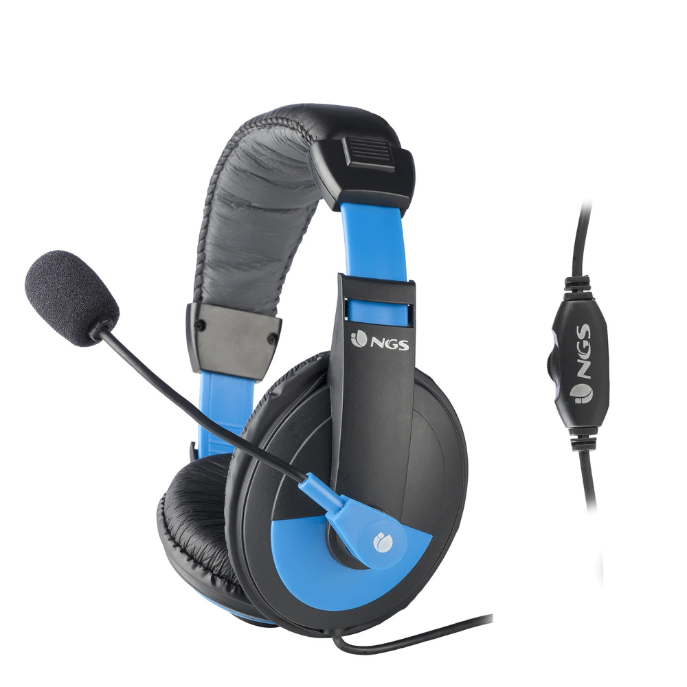 Auricular de Diadema Para Pc Ngs Msx9 Pro Blue con Micrófono Ajustable, Color Negro y Azul