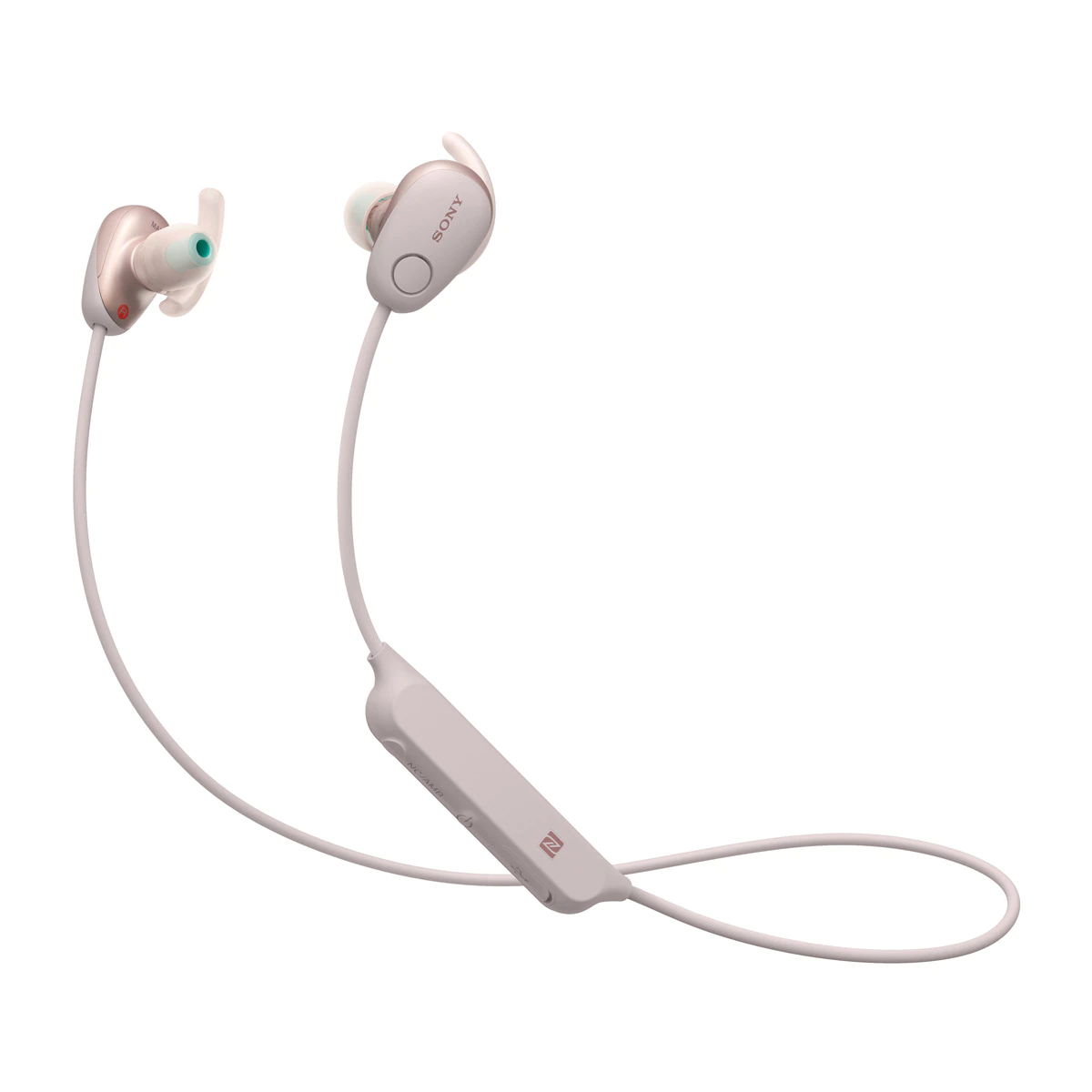 Auriculares deportivos de botón Sony WISP600N Rosa Noise Cancelling, NFC/Bluetooth con micrófono
