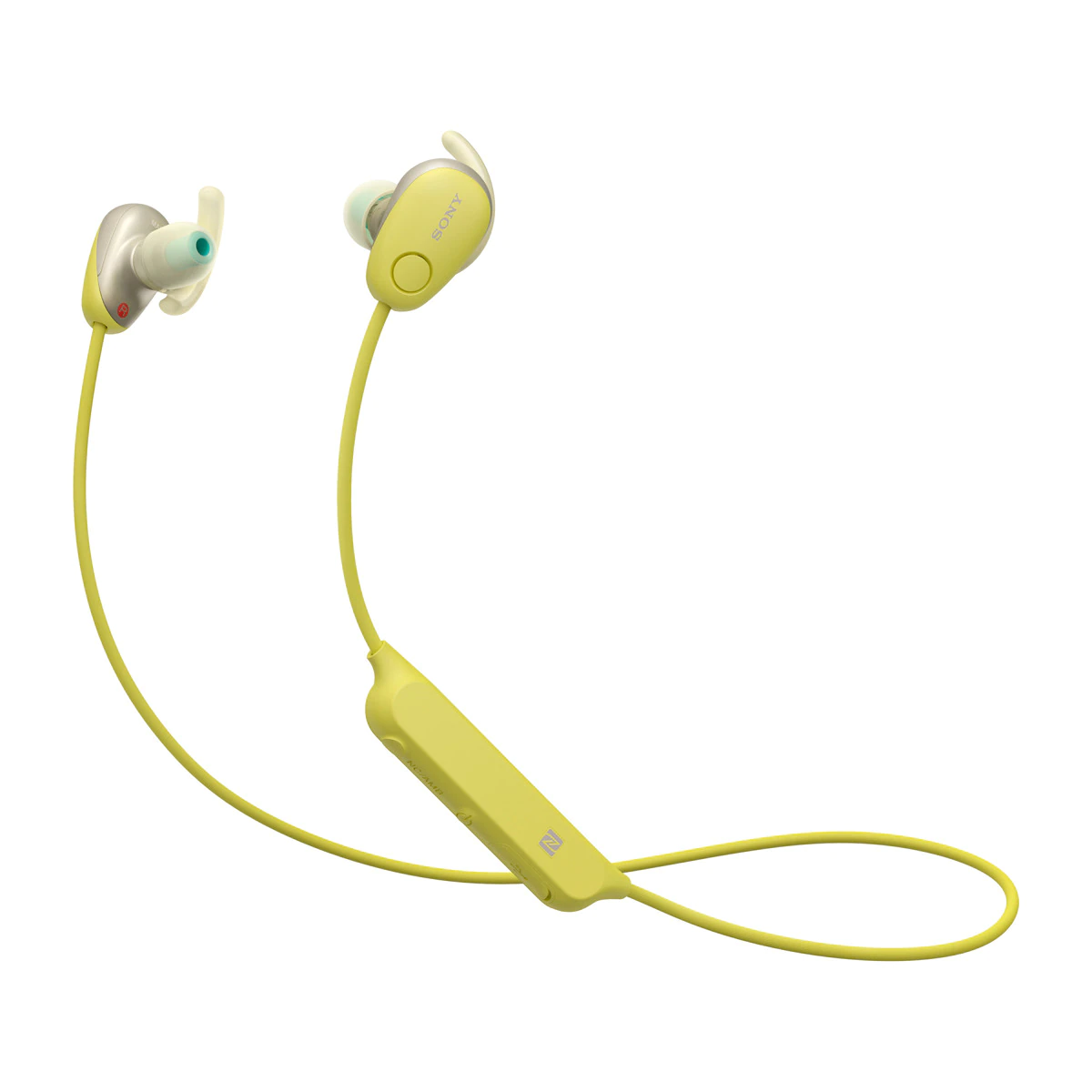 Auriculares deportivos de botón Sony WI-SP600N Amarillo Noise Cancelling, NFC/Bluetooth