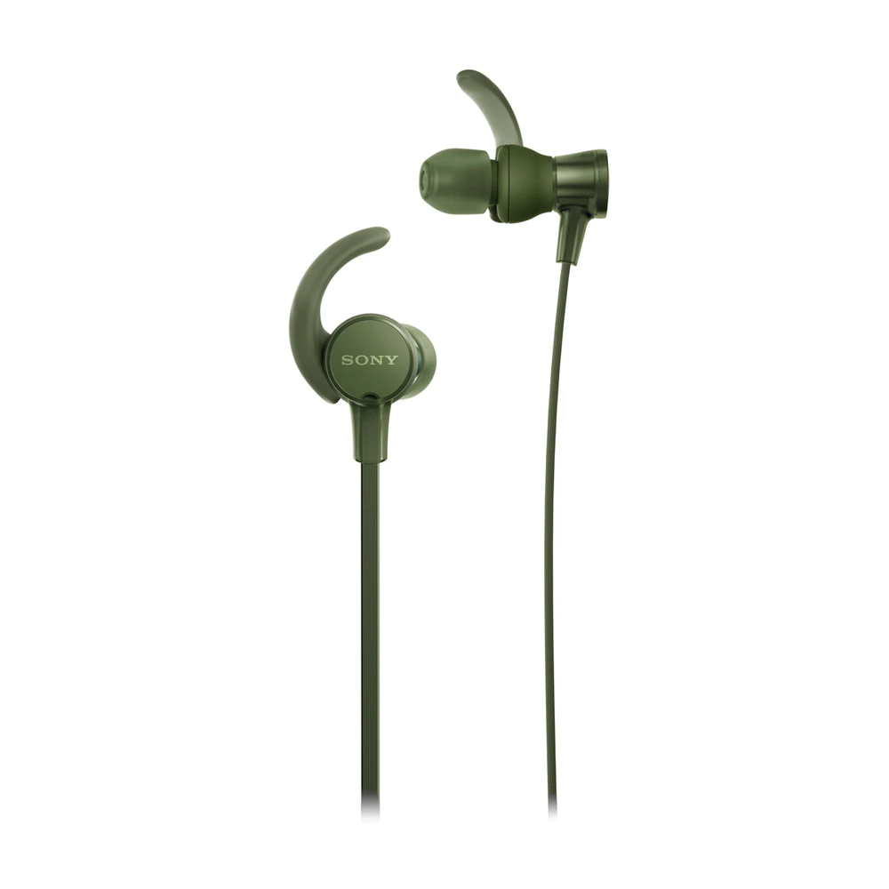 Auriculares deportivos de botón Sony MDR-XB510AS con micrófono verde