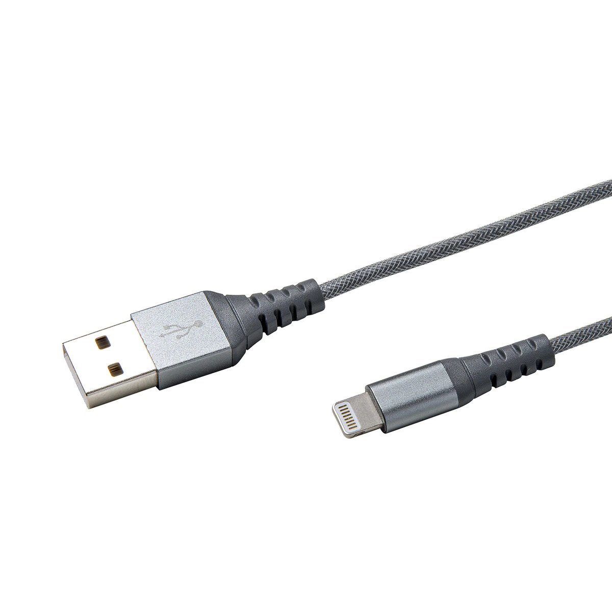 Cable Celly USB a Lightning MFI de Nylon plateado