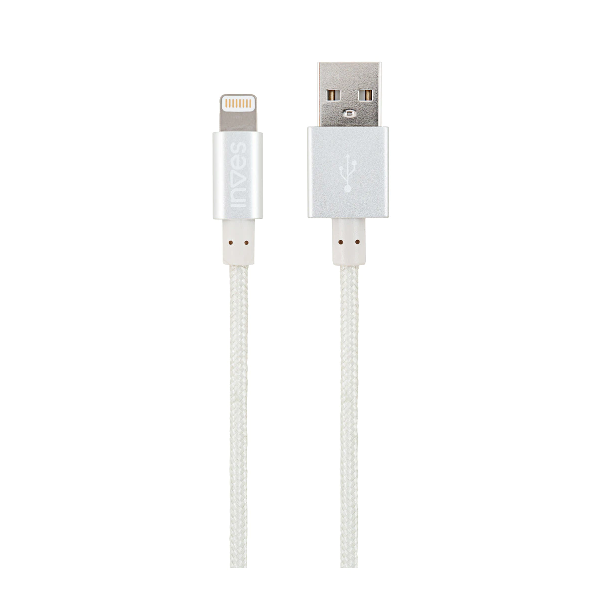 Cable Inves B1 Silver de conector lightning a USB de 1 metro