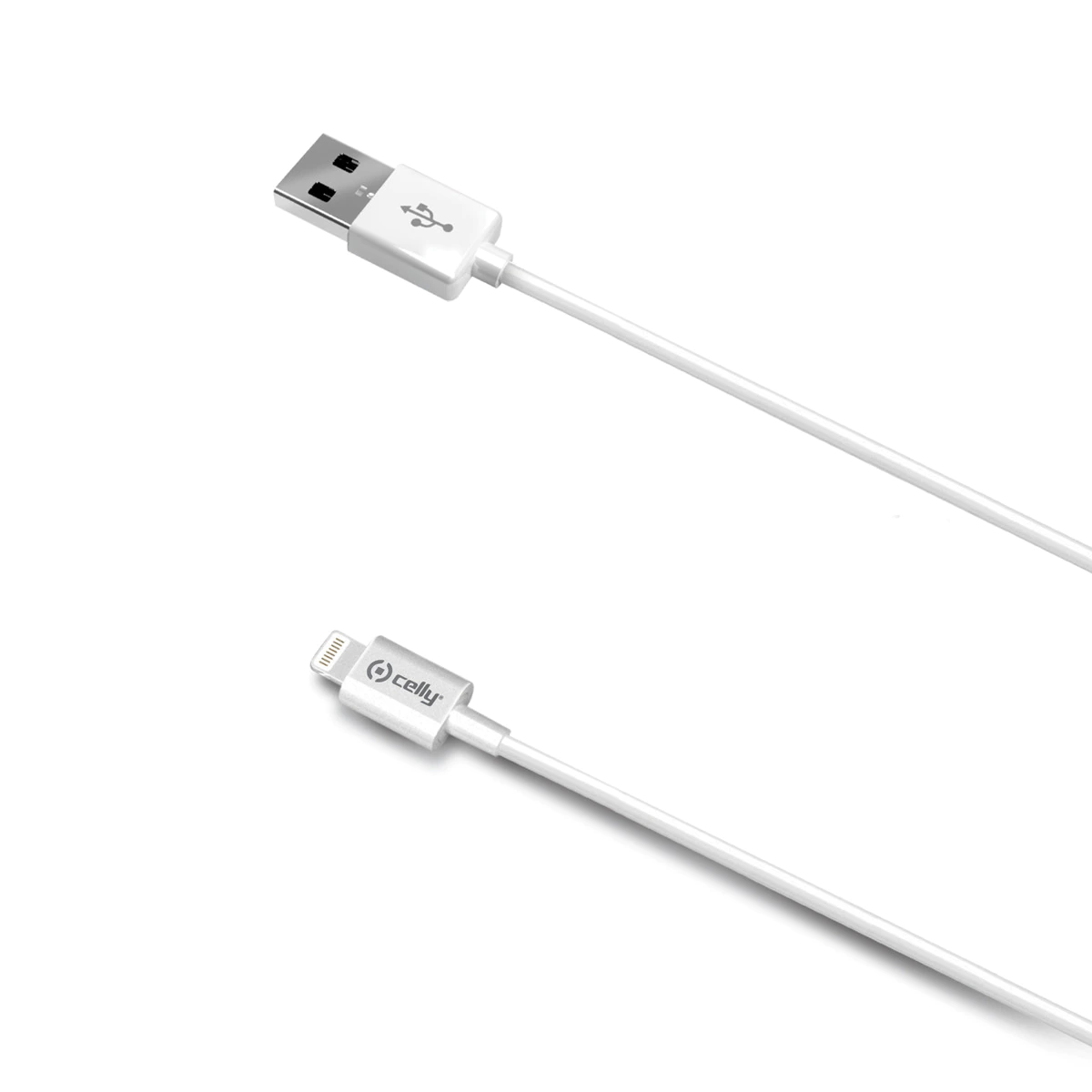 Cable USB a Lightning Celly 2M Blanco MFI