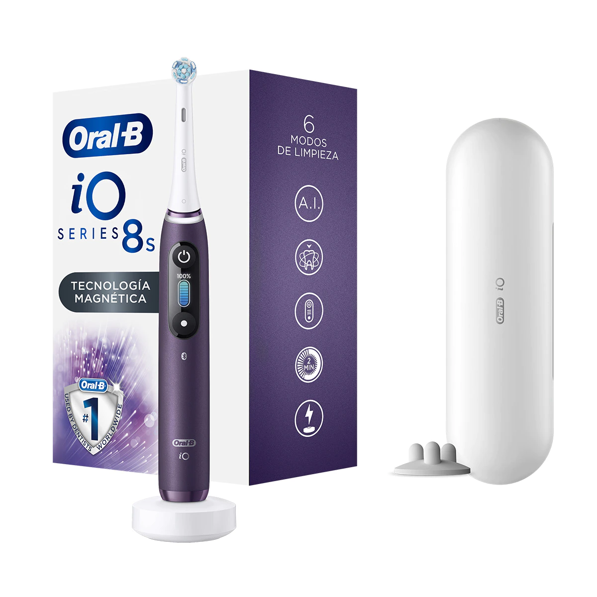 Cepillo de dientes eléctrico Braun Oral-B iO 8s 6 modos de limpieza