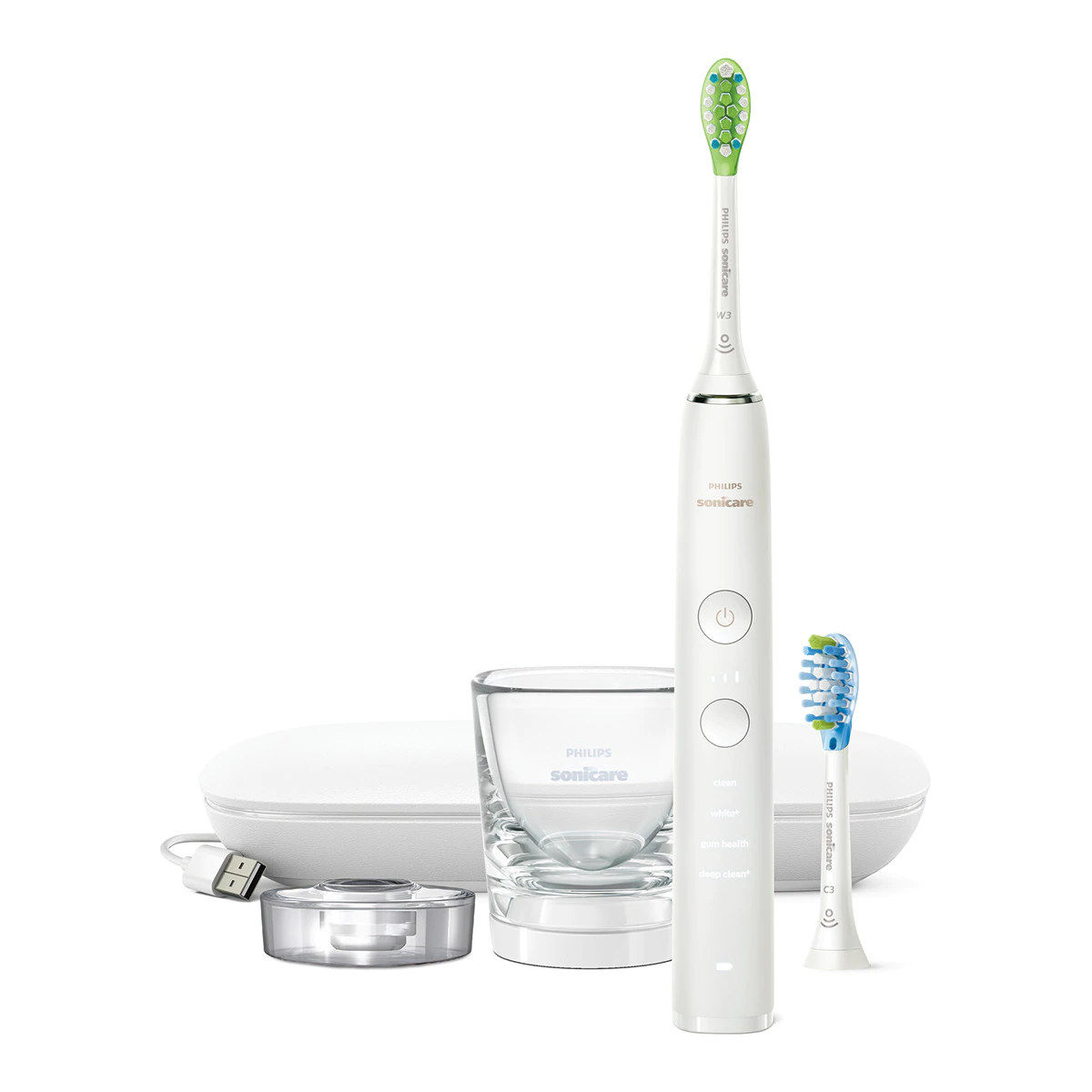 Cepillo de dientes eléctrico Philips Sonicare DiamondClean 9000, con sensor de presión, 4 modos y 3 intensidades
