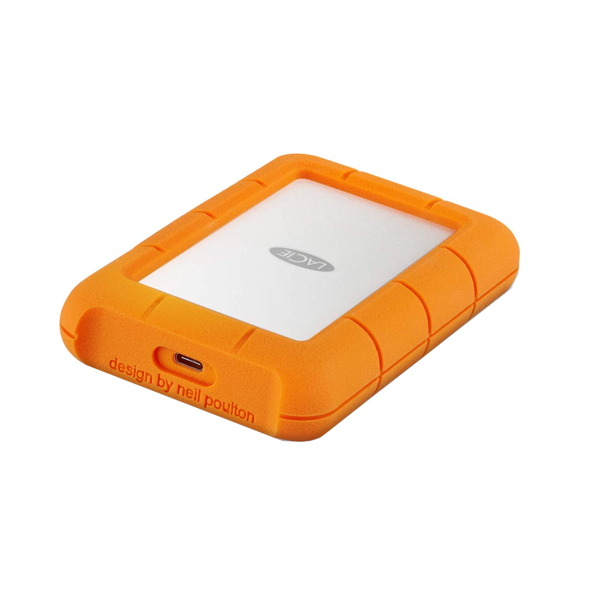 Disco duro externo portátil LaCie Rugged 5TB USB-C naranja