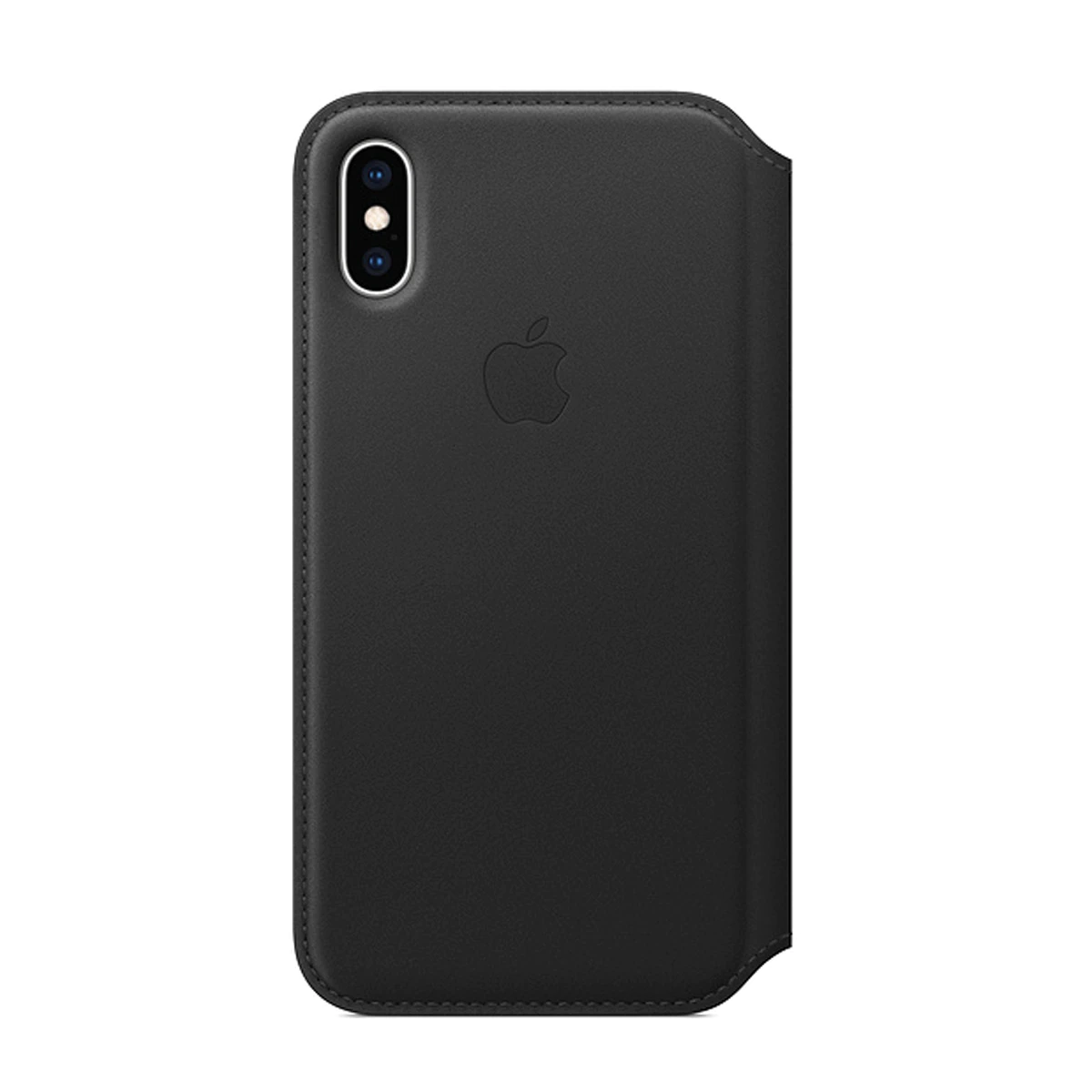 Funda Apple Leather Folio Negra para iPhone XS