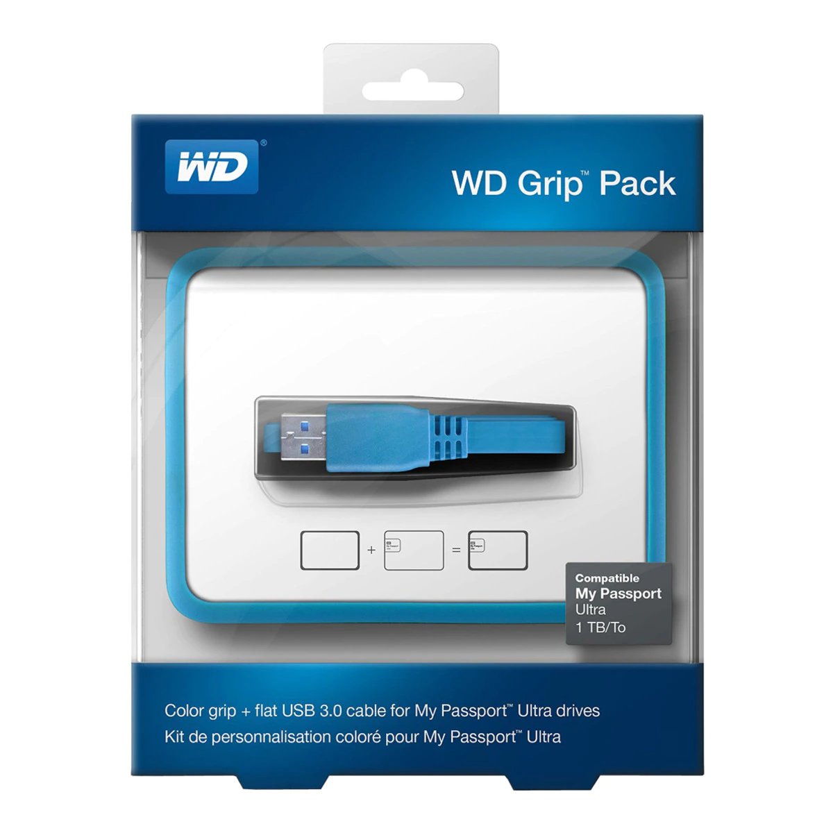 Funda azul Western Digital Grip Pack para disco duro portátil de 1TB