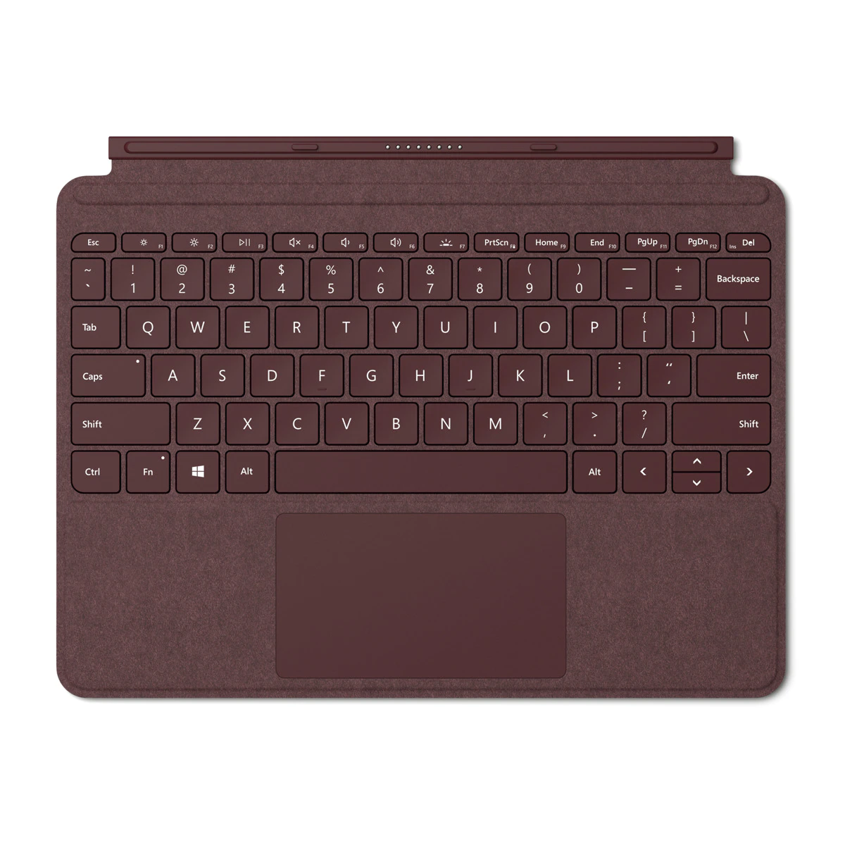 Funda burdeos con teclado Microsoft Type Cover para Surface Go