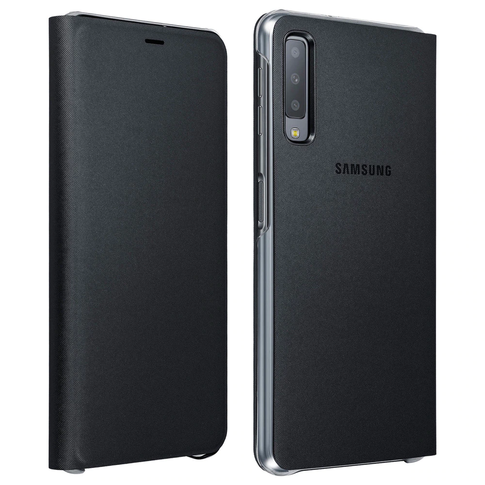 Funda Galaxy A7 2018 Original Samsung Cartera Wallet Cover – Negra