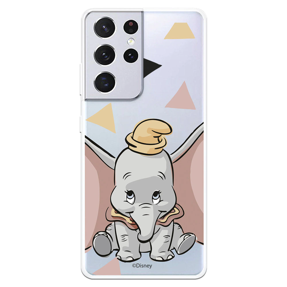 Funda para Samsung Galaxy S21 Ultra Oficial de Dumbo Dumbo Silueta Transparente