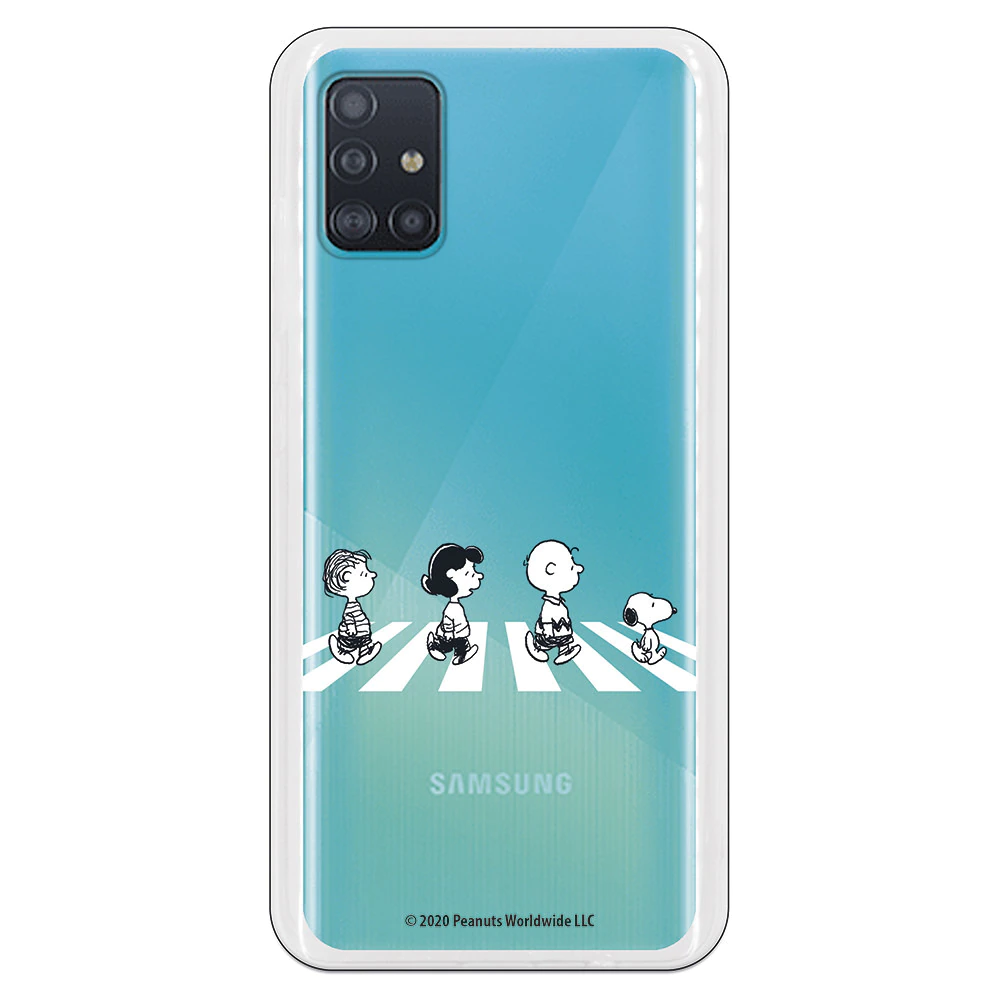Funda para Samsung Galaxy A51 5G Oficial de Snoopy Personajes Peatones de Peanuts.