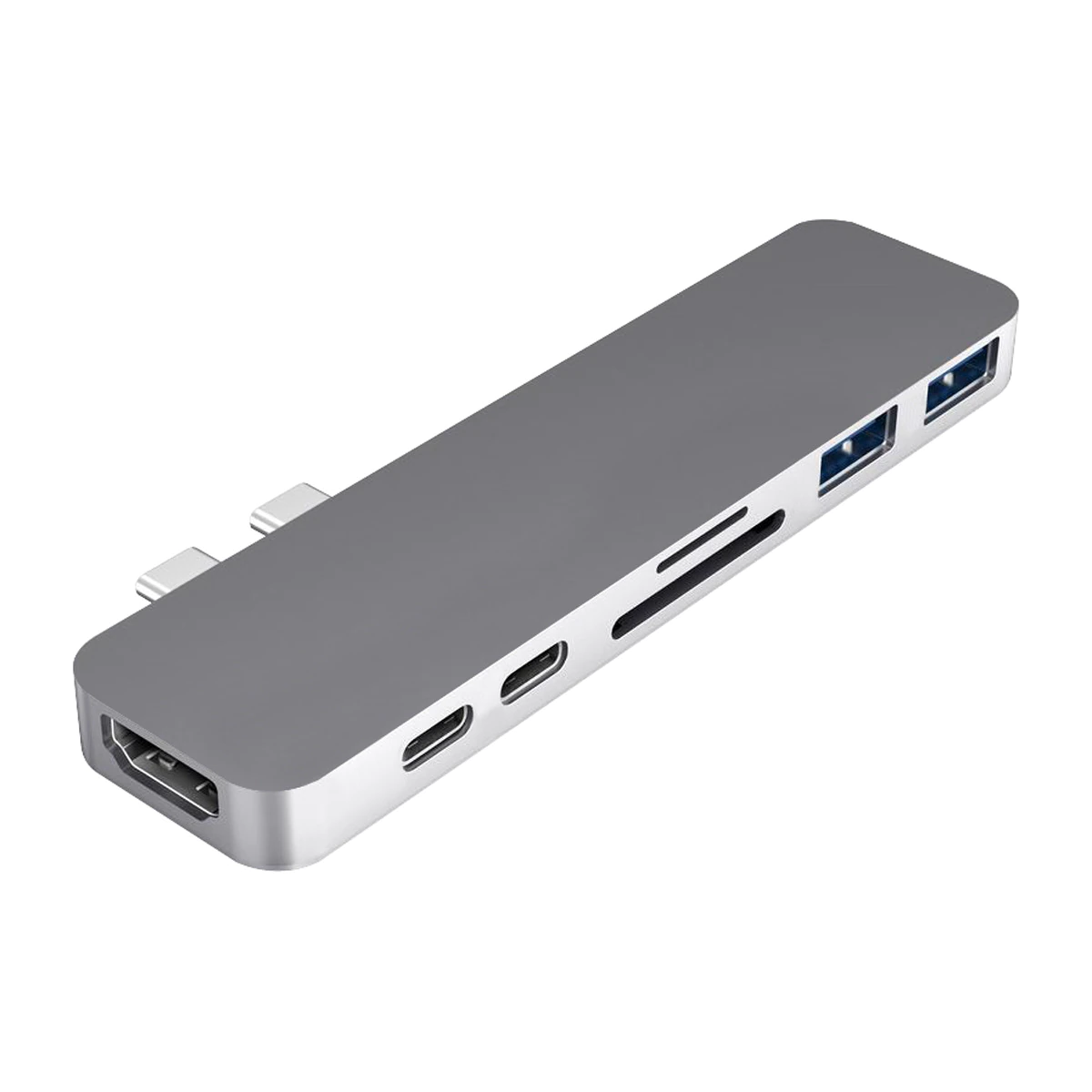 Hub HyperDrive Duo USB-C 7 en 2 Gris para MacBook Pro 13/15