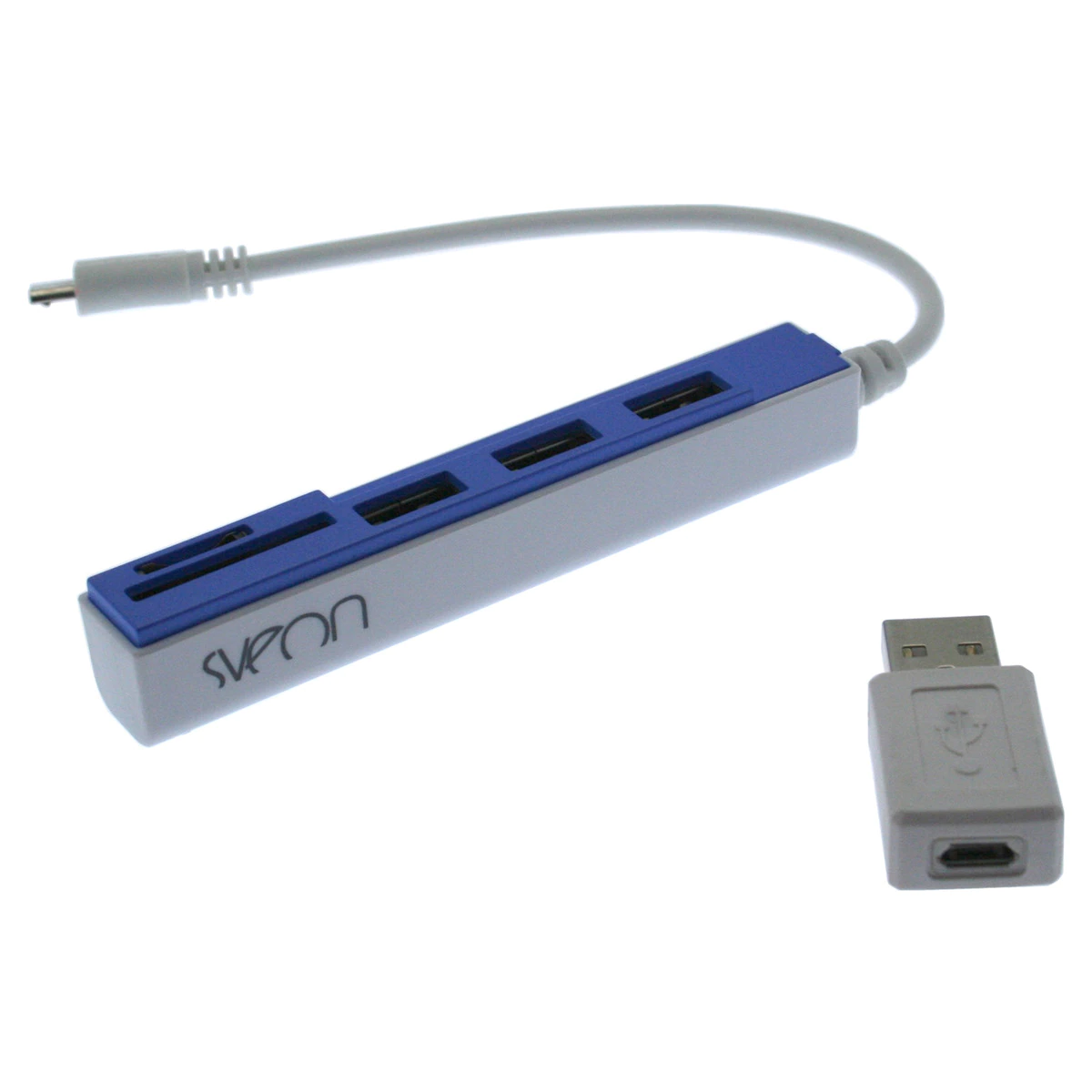 Hub Sveon SCT031 3 puertos USB 2.0 y lector de tarjetas con conexión a Micro USB