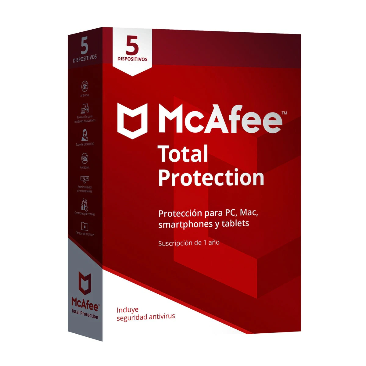 McAfee Total Protection 5 dispositivos / 1 año suscripción