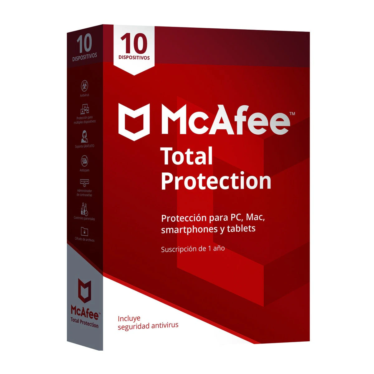 McAfee Total Protection 10 dispositivos / 1 año suscripción