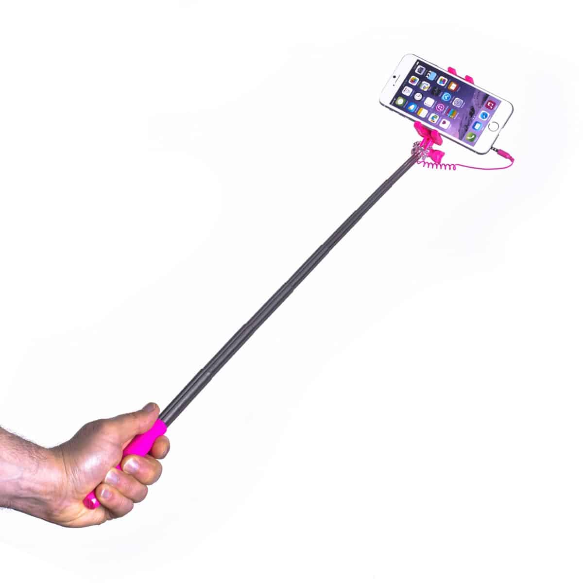 Mini bastón extensible para »selfies» Celly con conexión de cable