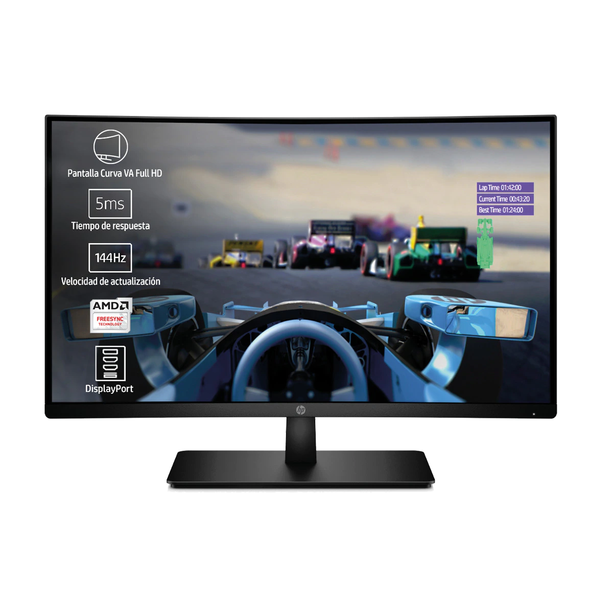 Monitor PC curvo 68,58 cm (27'') HP 27x LED Full HD, AMD FreeSync