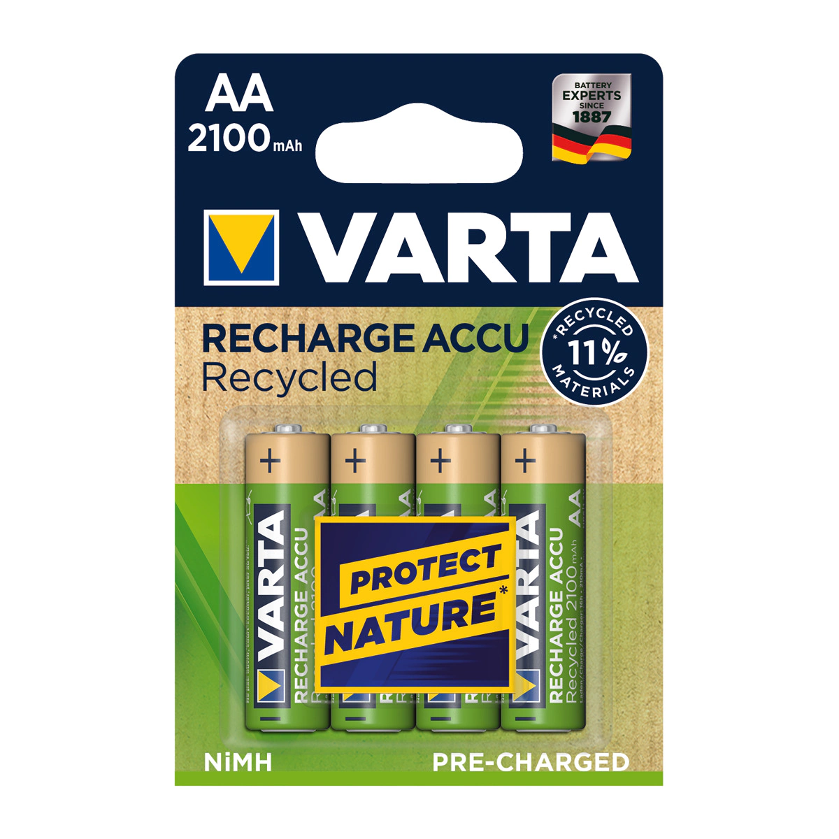 Pack de Pilas Varta Recargable Recycled AA (4 unidades)