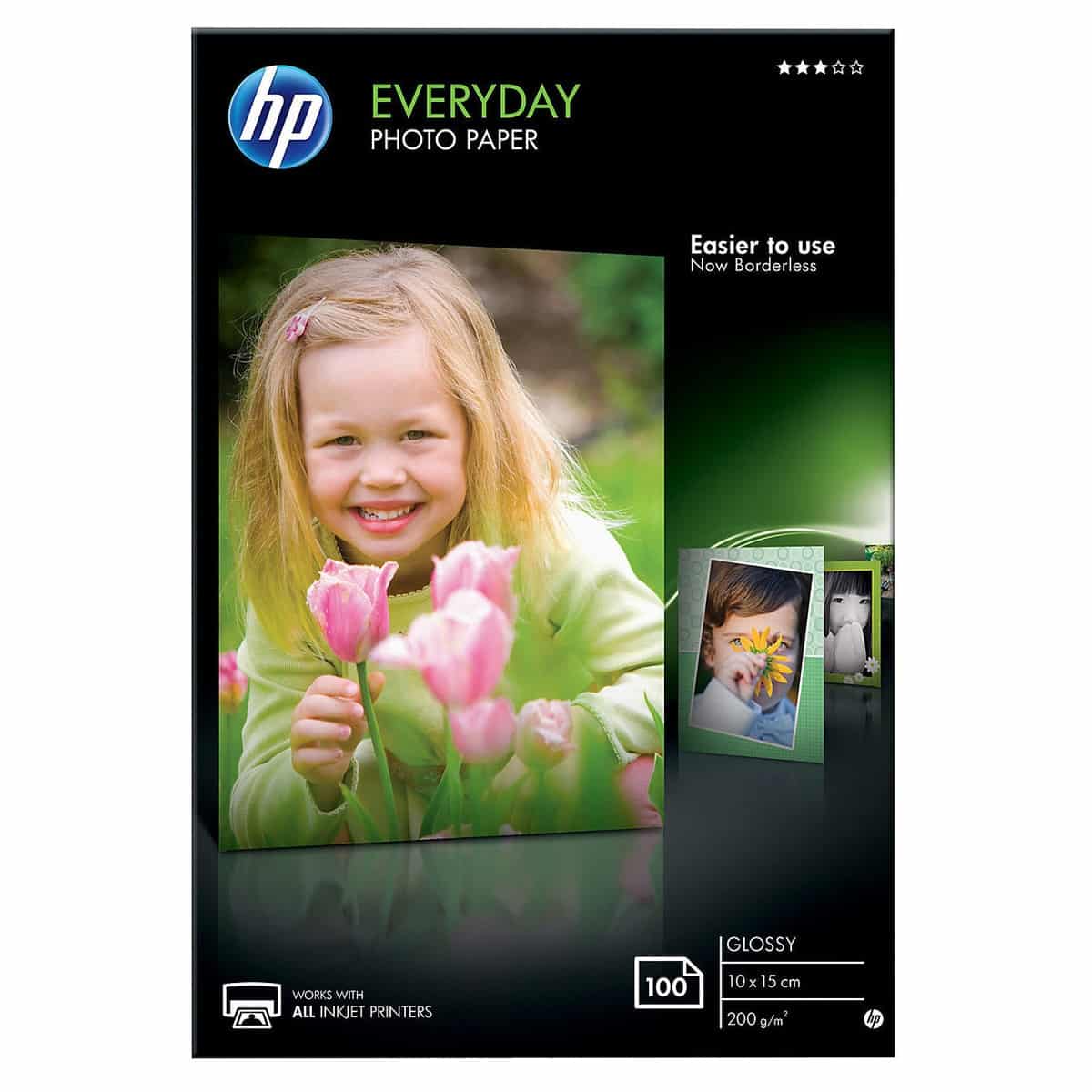 Papel fotográfico brillante HP Everyday 10 x 15 cm 200g 100 hojas