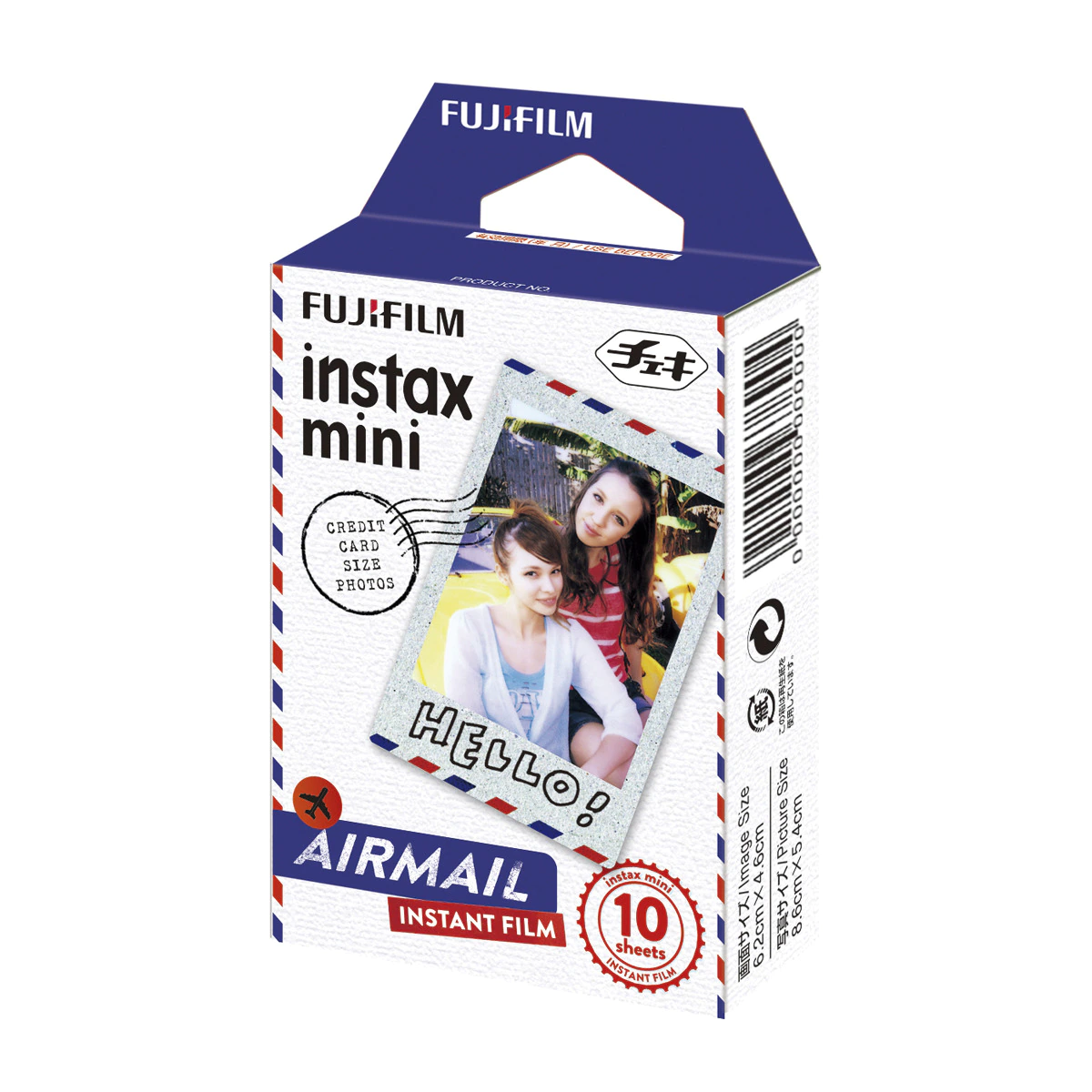 Película instantánea Fujifilm Instax mini film 10 hojas Airmail