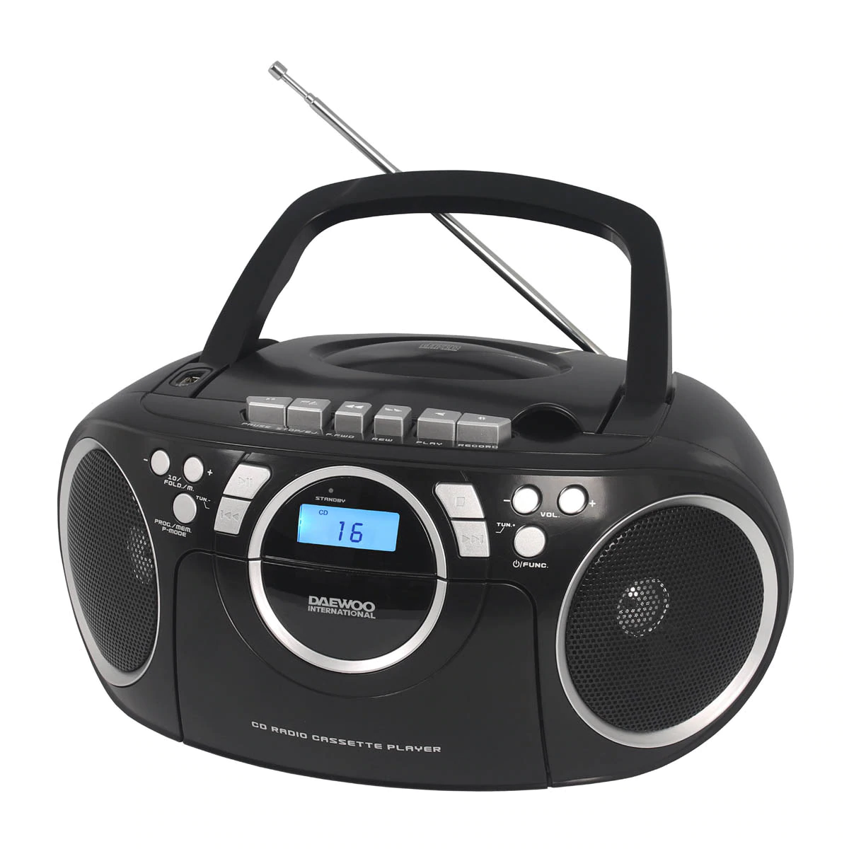 Radio CD portátil Daewoo DBU-51 con cassette y USB