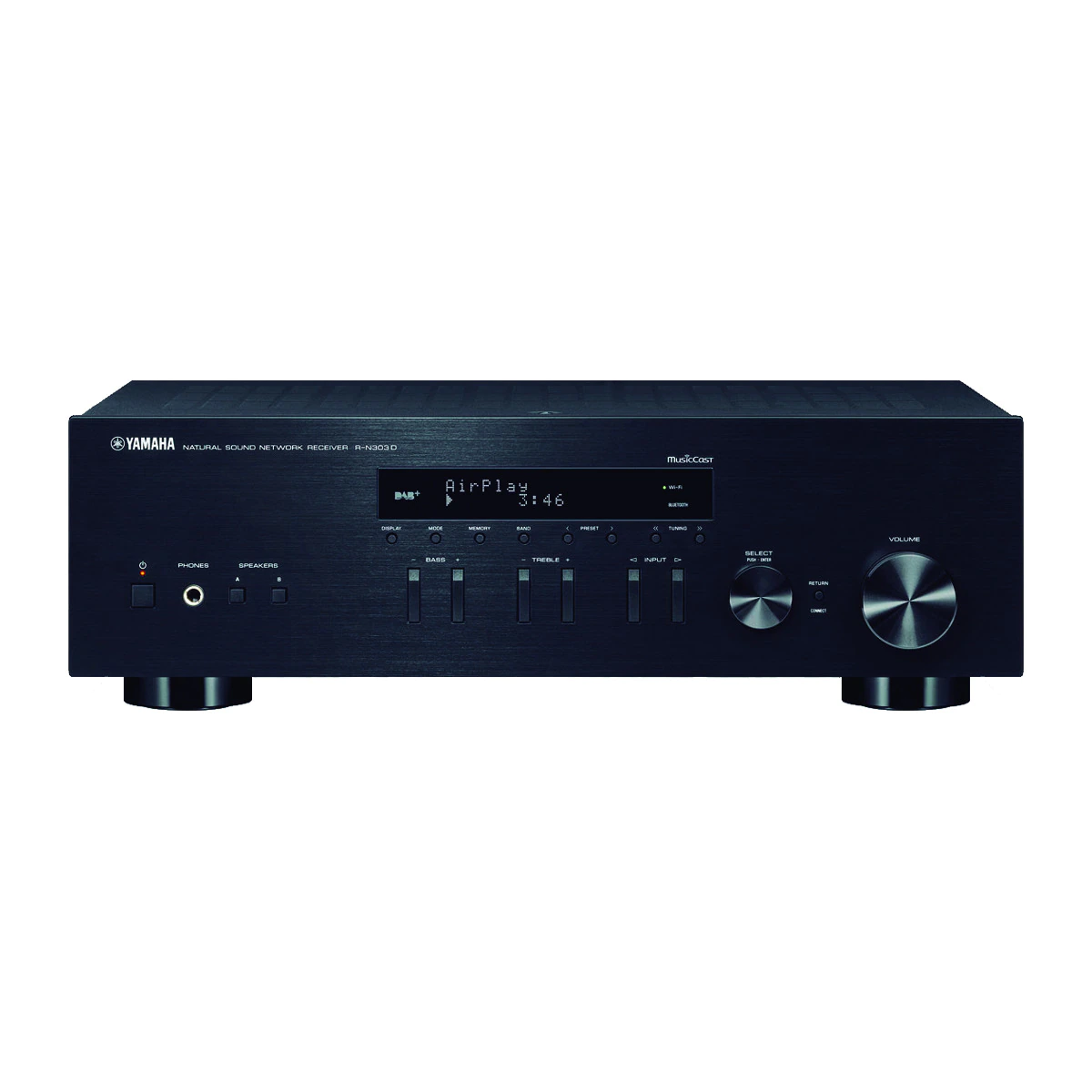 Receptor estéreo en red Yamaha Musiccast R-N303D Negro Hi-Res con Bluetooth