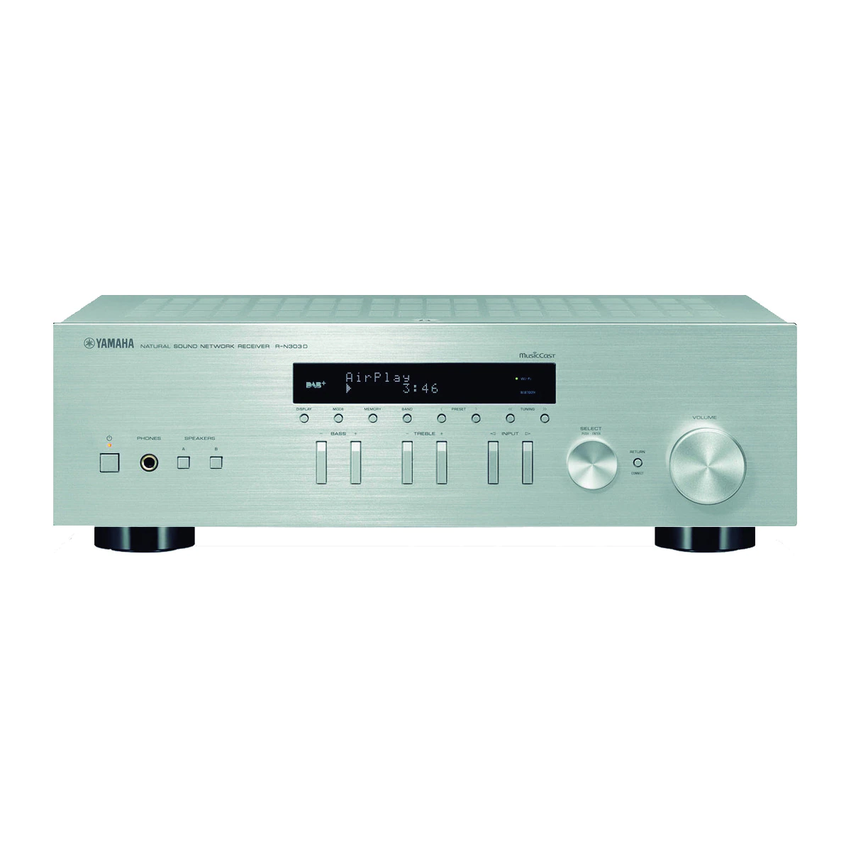 Receptor estéreo en red Yamaha Musiccast R-N303D Plata Hi-Res con Bluetooth