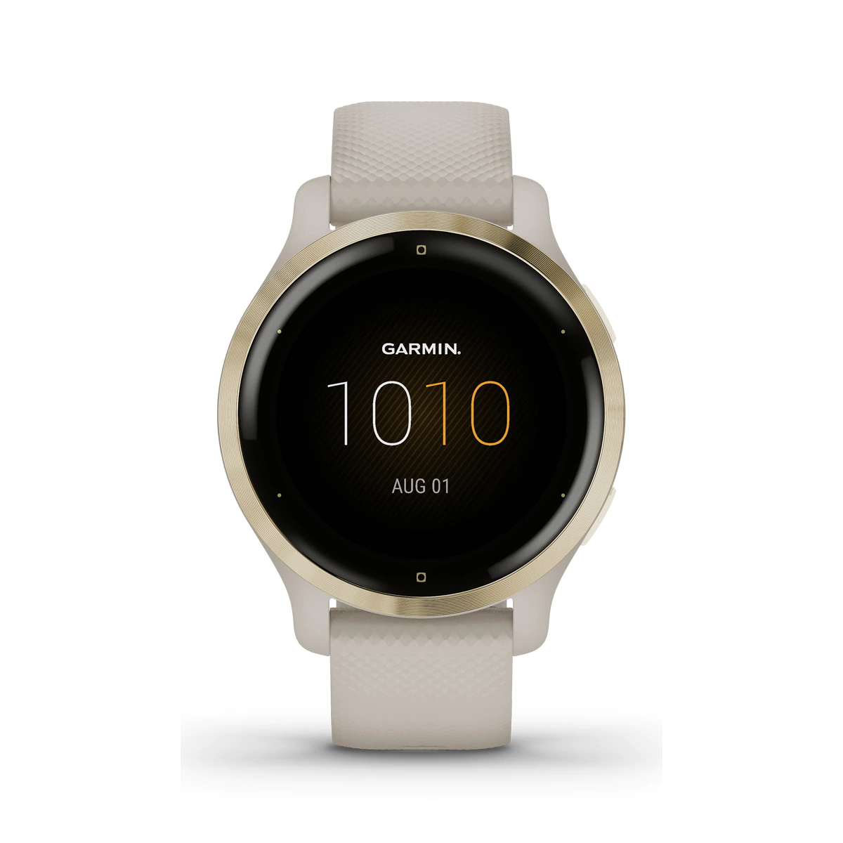 Reloj GPS Garmin Venu 2S con caja color oro claro y correa de silicona beige Smartwatch