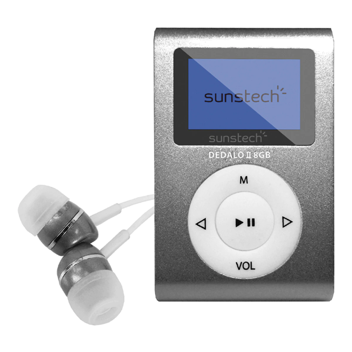 Reproductor MP3 Sunstech Dedalo III Gris de 8 GB con radio FM