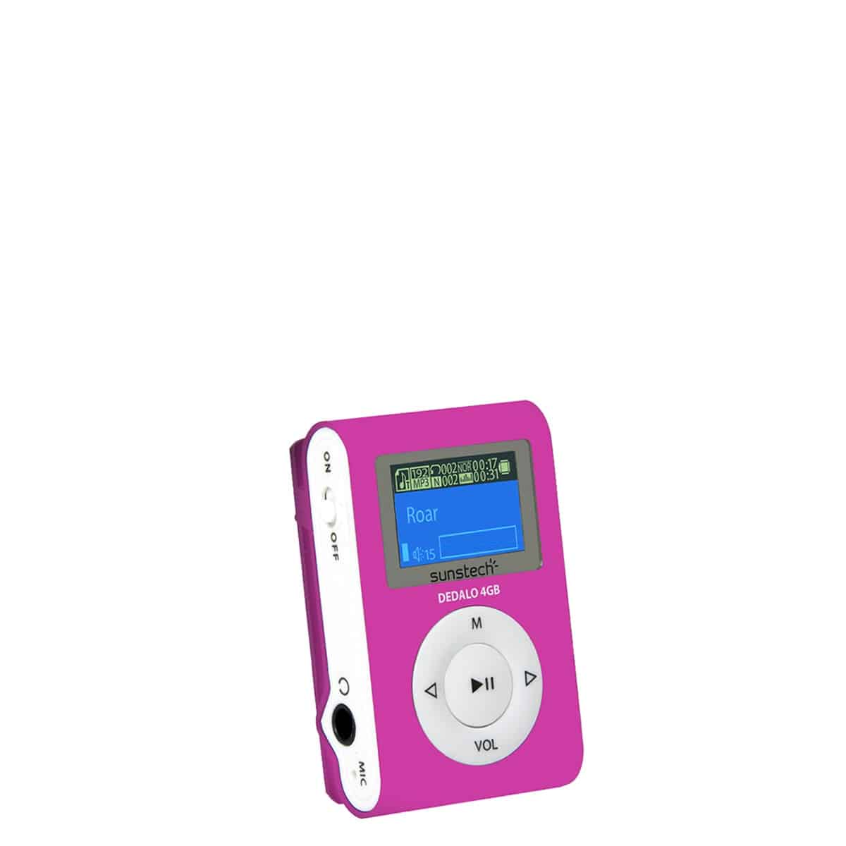 Reproductor MP3 Sunstech Dedalo III Rosa de 4 GB con radio FM