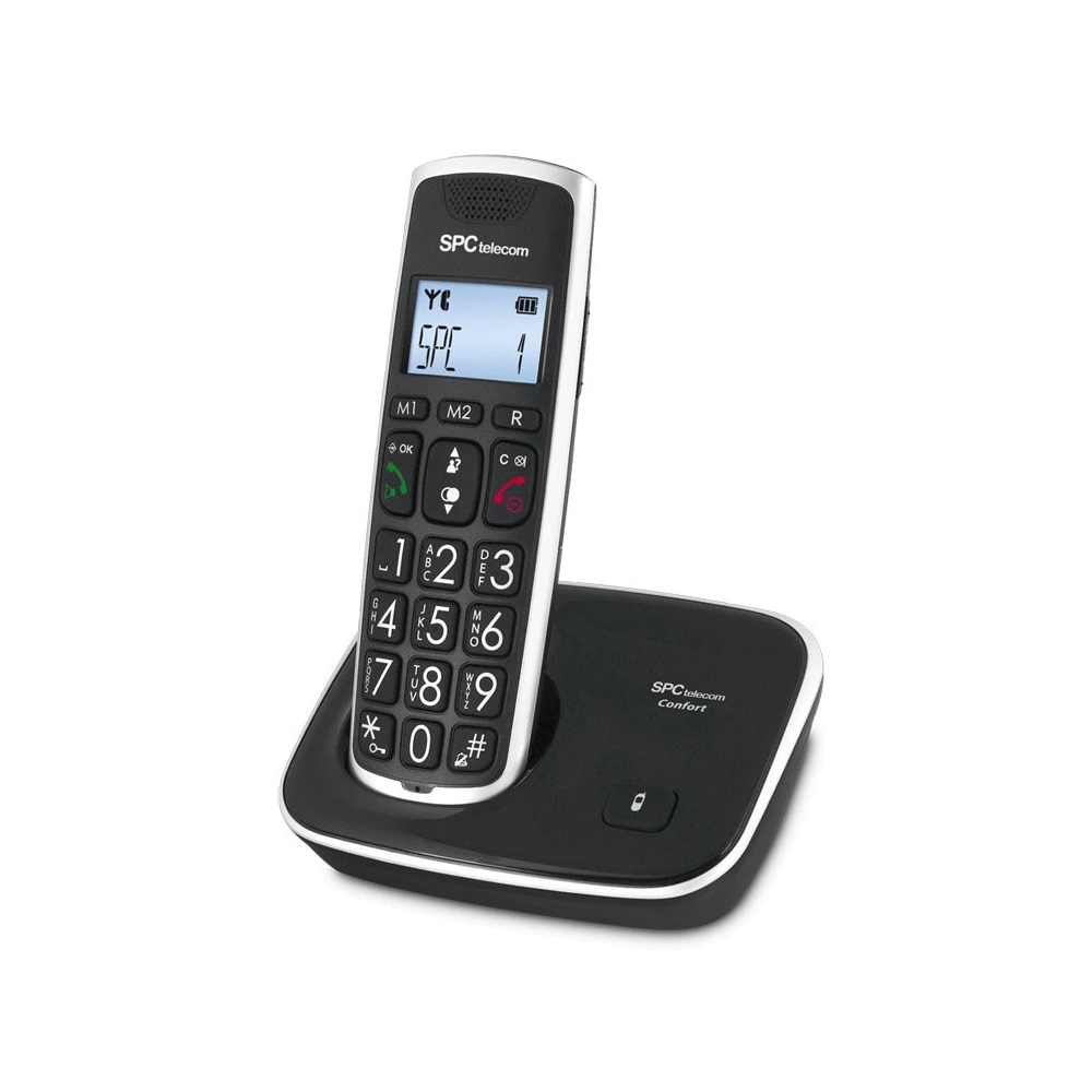 SPC Kaiser teléfono inalámbrico para mayores con teclas grandes, volumen alto y manos libres