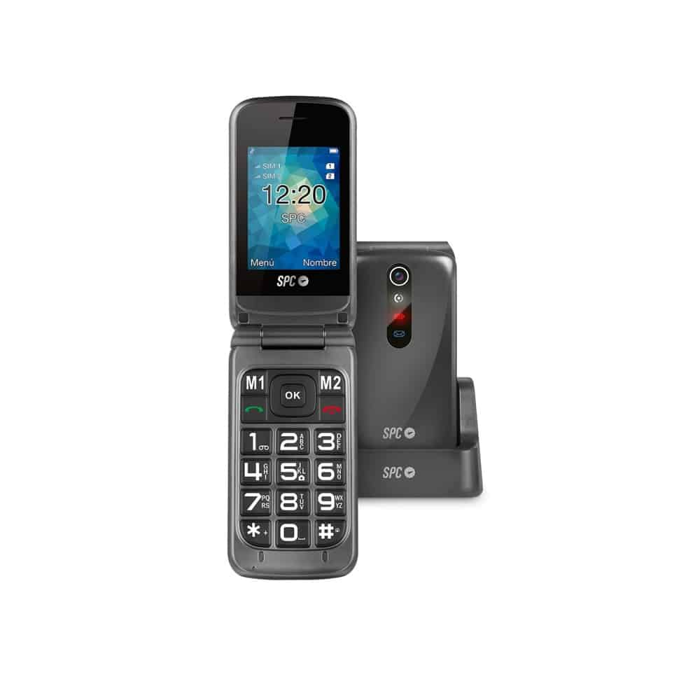 SPC Stella teléfono móvil para mayores con tapa, botón SOS, teclas y pantalla grande