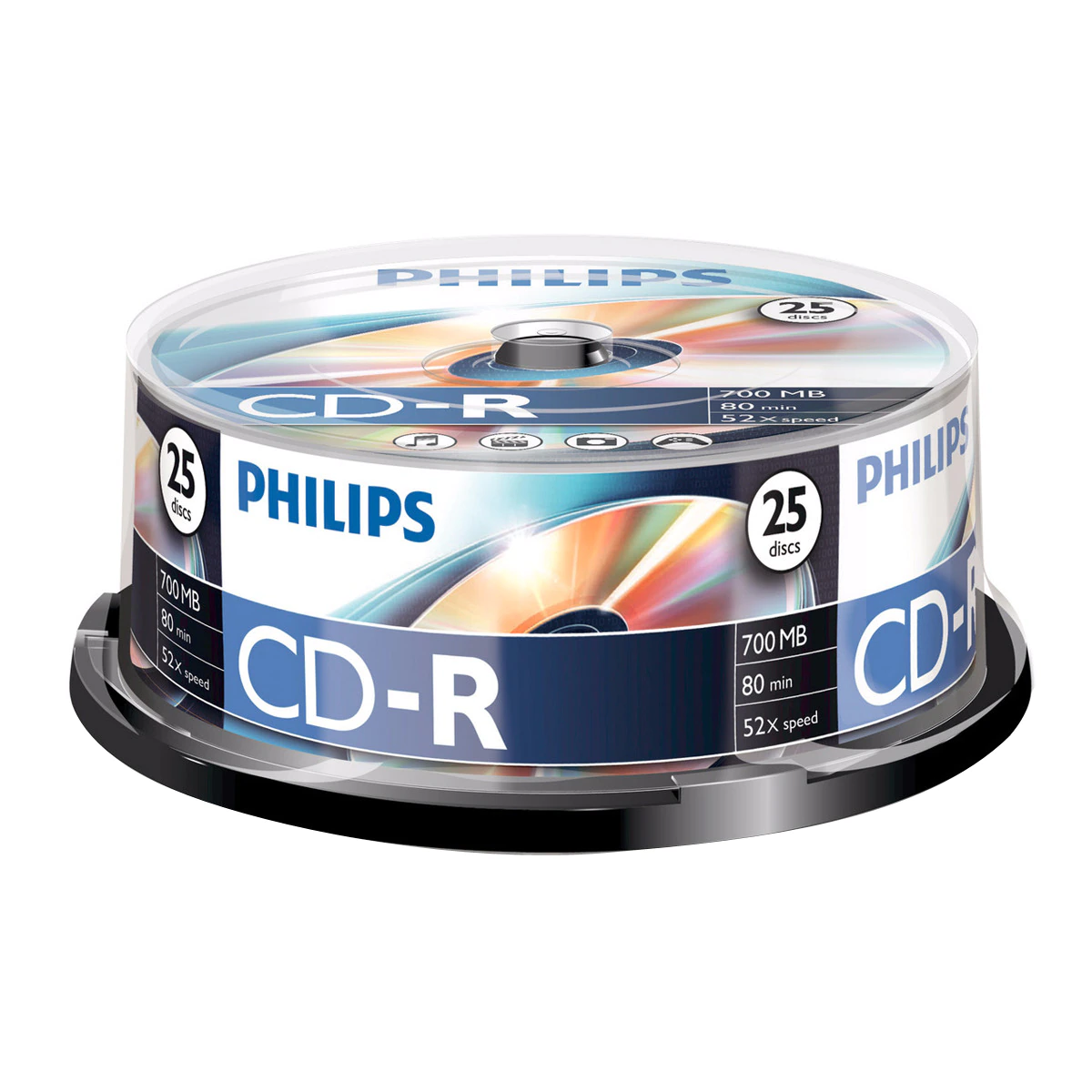 Tarrina 25 CD-R Philips 700 MB