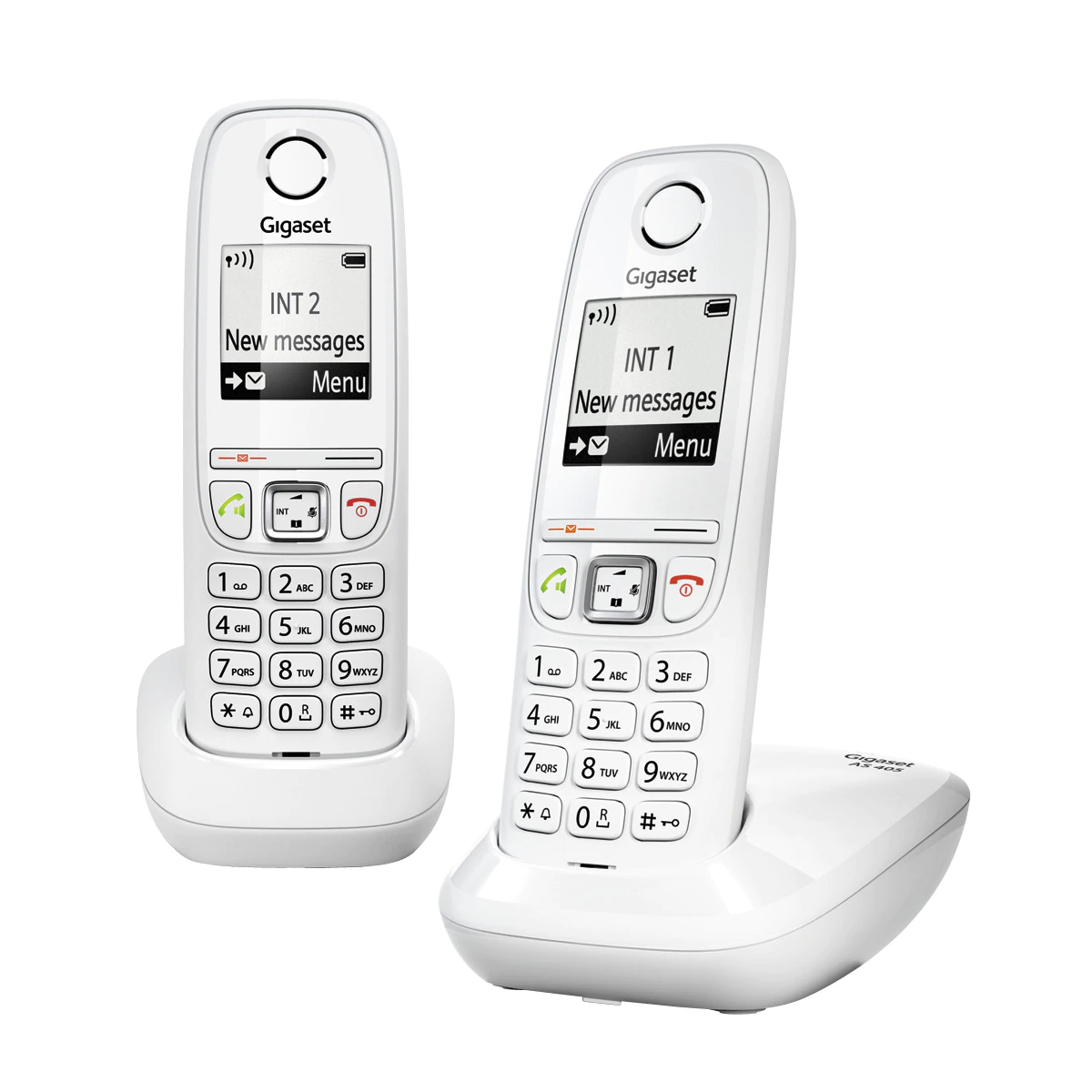 Teléfono inalámbrico Dect Gigaset AS 405 Duo Blanco