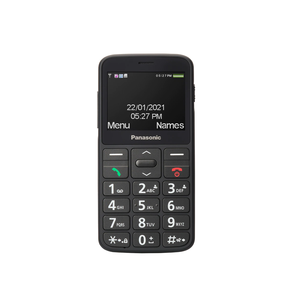 Teléfono móvil senior Panasonic KX-TU160 de fácil uso negro