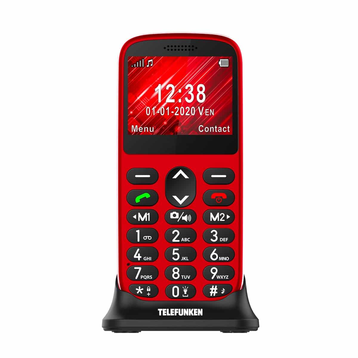 Teléfono móvil Telefunken S420 Senior Phone rojo