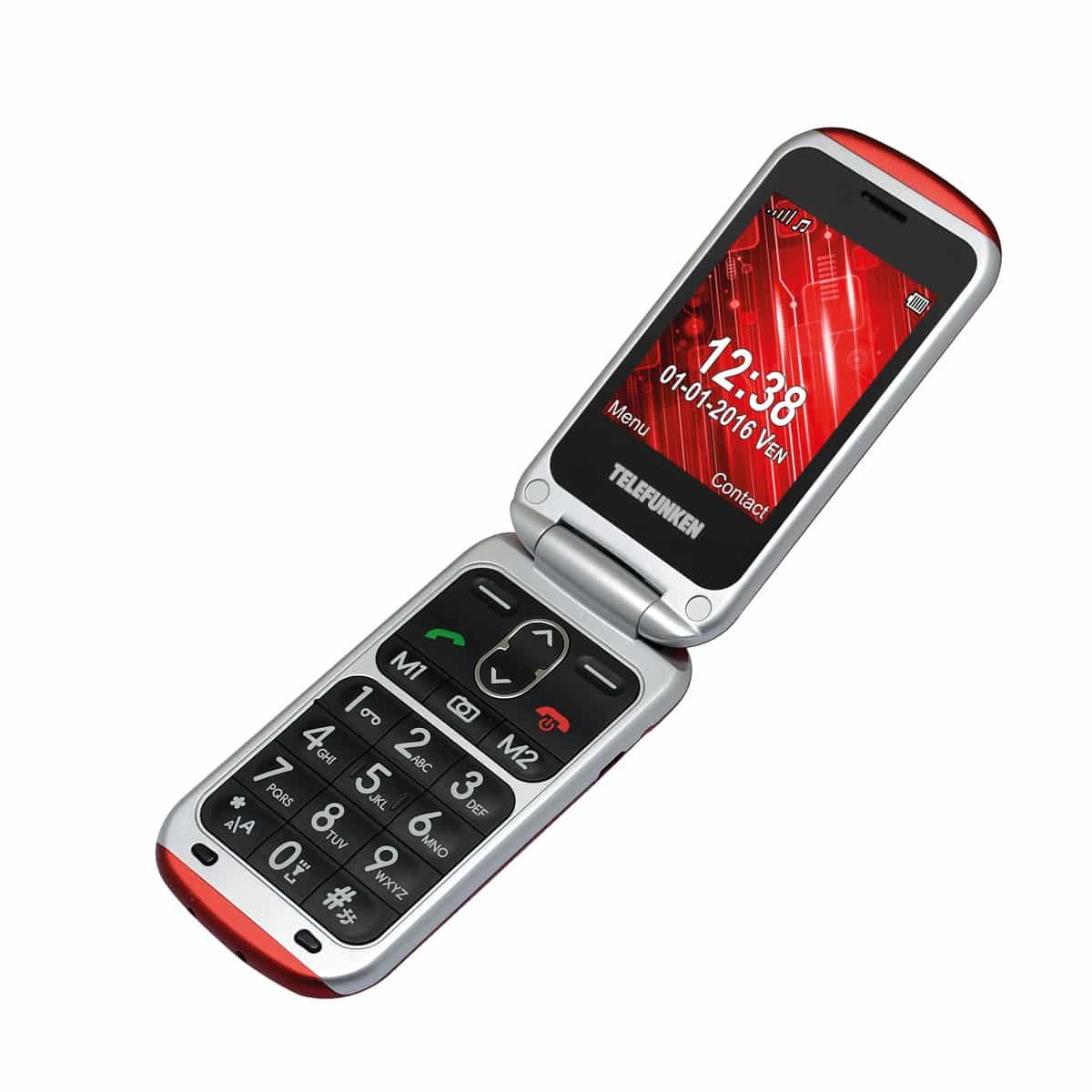 Teléfono móvil libre Telefunken TM240 rojo