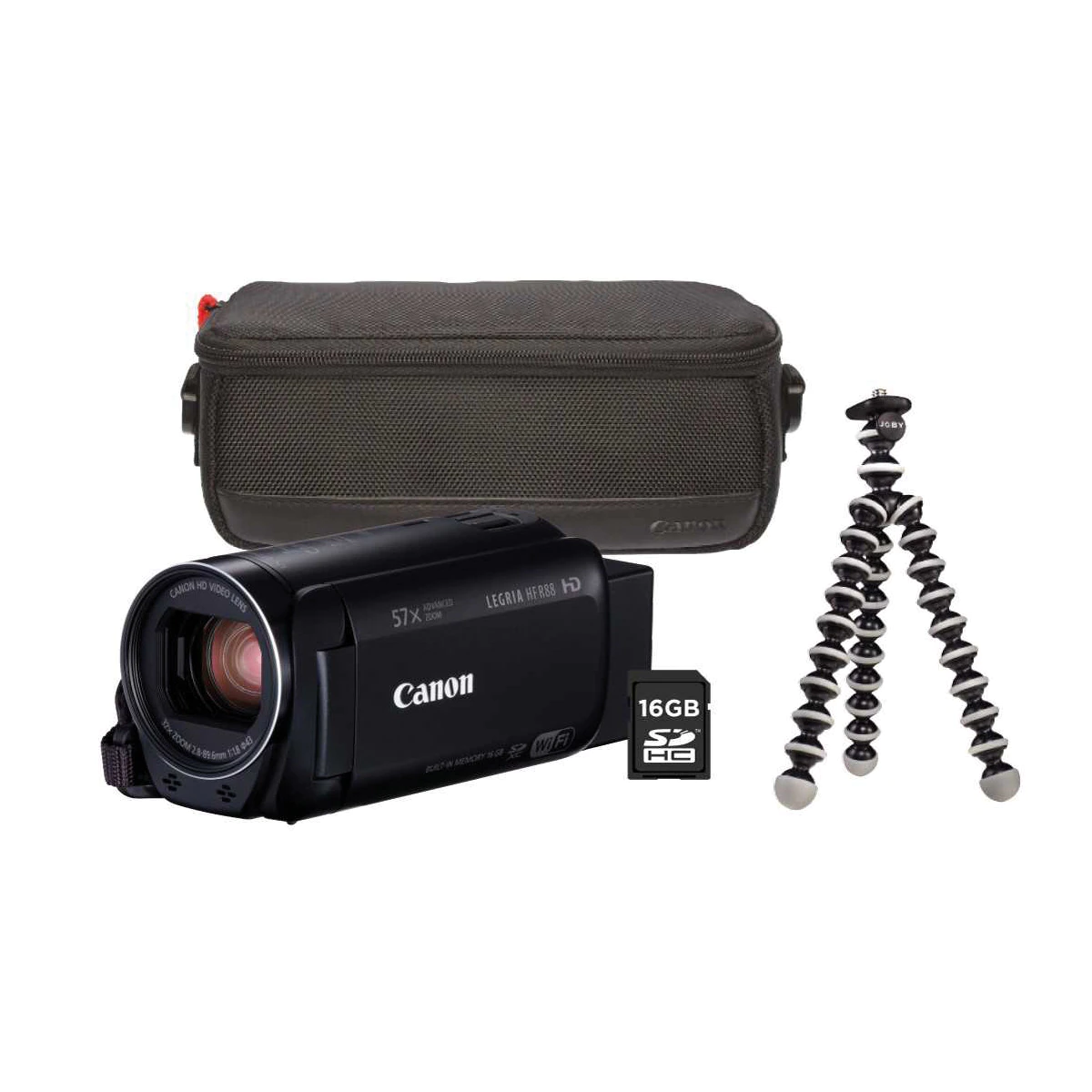 Videocámara HD Canon Legria HF R88 + funda, trípode y tarjeta SD 16GB